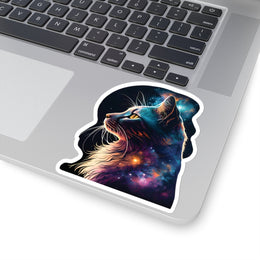 Celestial Galaxy Cat Sticker