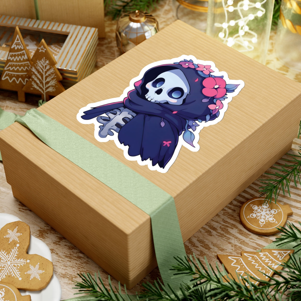 Cute Reaper Flower Sticker