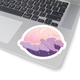 Pastel Crescent Moon Sticker