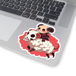 Funny Cute Reaper and Sheep Sticker