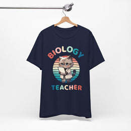 Biology Teacher Scottish Fold Cat Gift T-Shirt