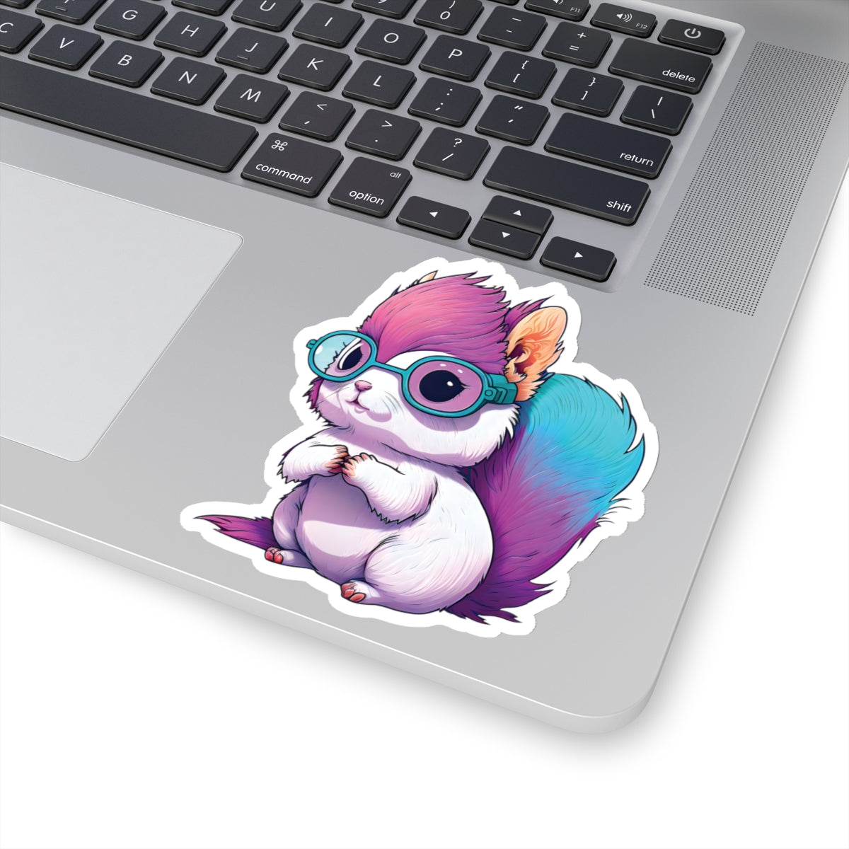 Pastel Squirrel Glasses Sticker