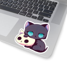 Cute Goth Cat Sticker