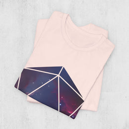 D20 Galaxy Pink Purple Dice T-Shirt