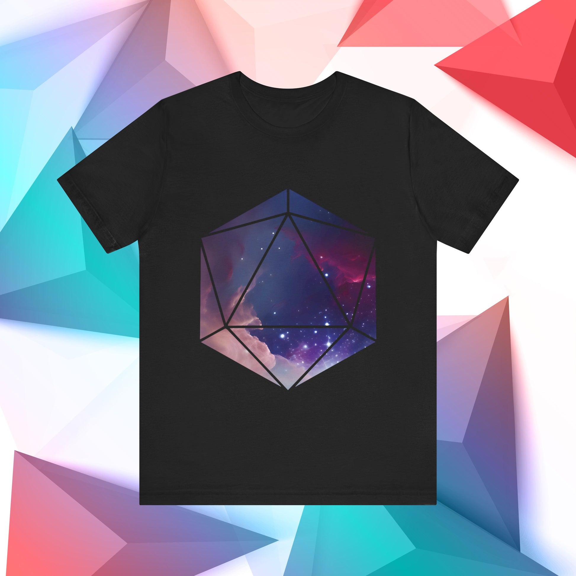 D20 Galaxy Pink Purple Dice T-Shirt