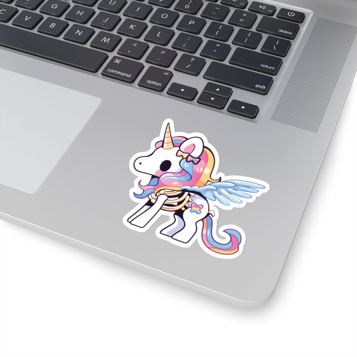 Skeleton Unicorn Goth Sticker