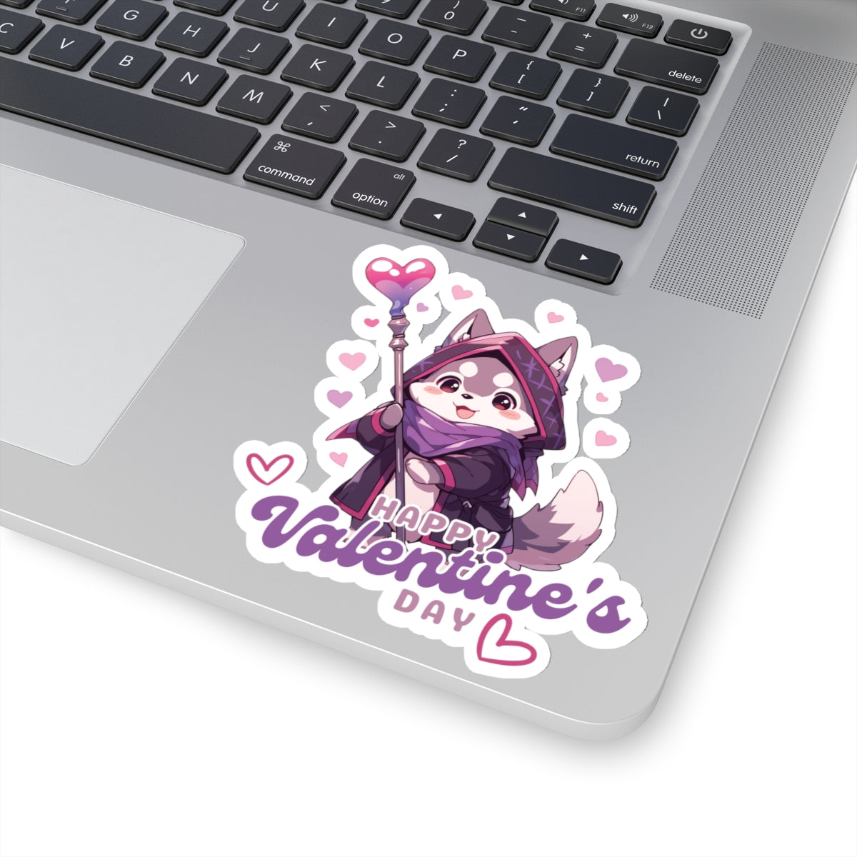 Cute Husky Puppy Valentines Sticker