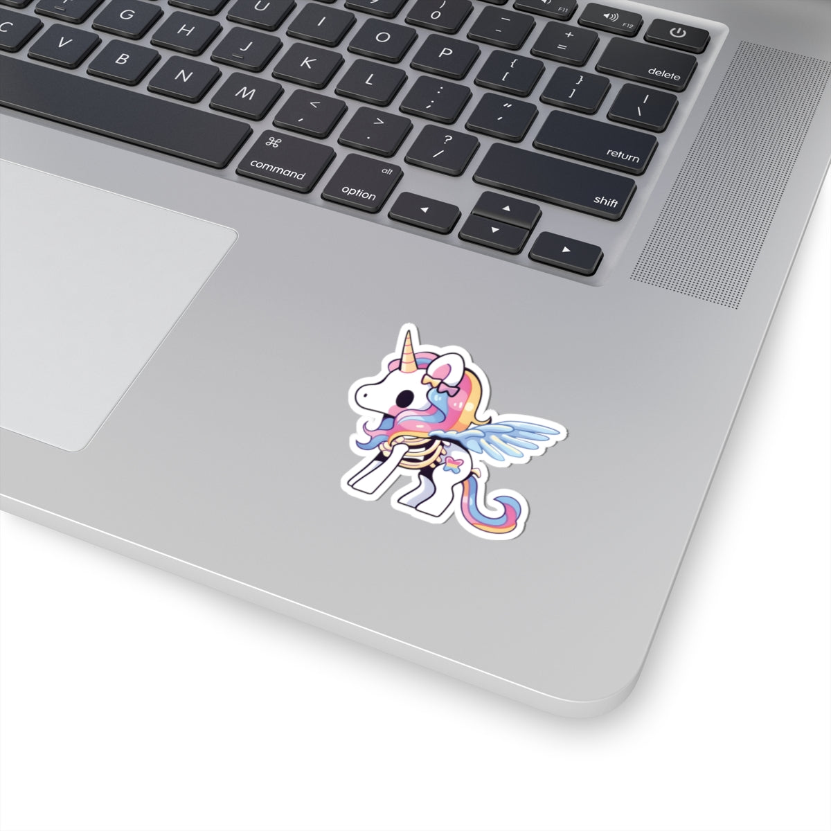 Skeleton Unicorn Goth Sticker