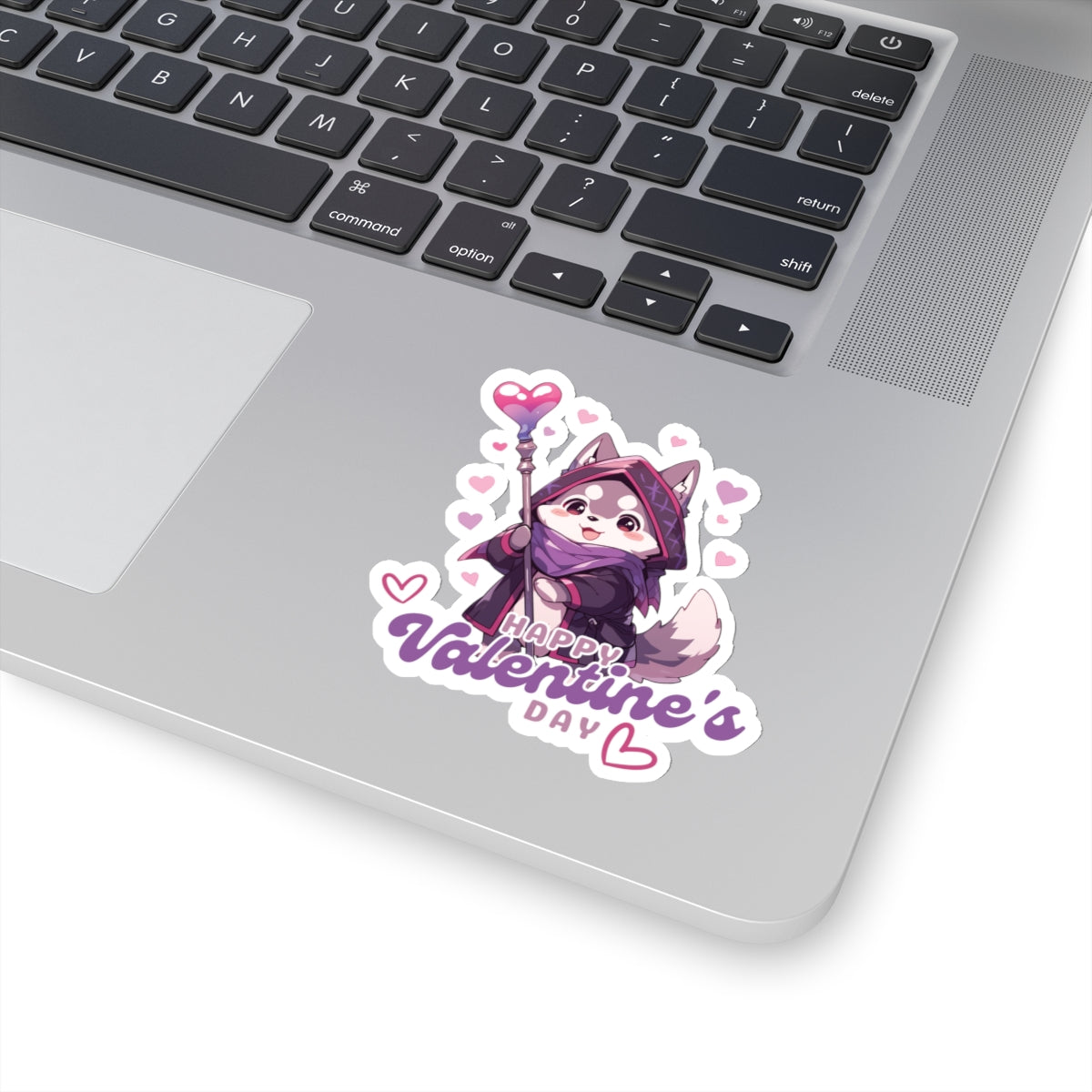 Cute Husky Puppy Valentines Sticker