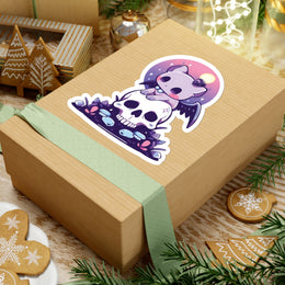 Pastel Cat Skull Sticker