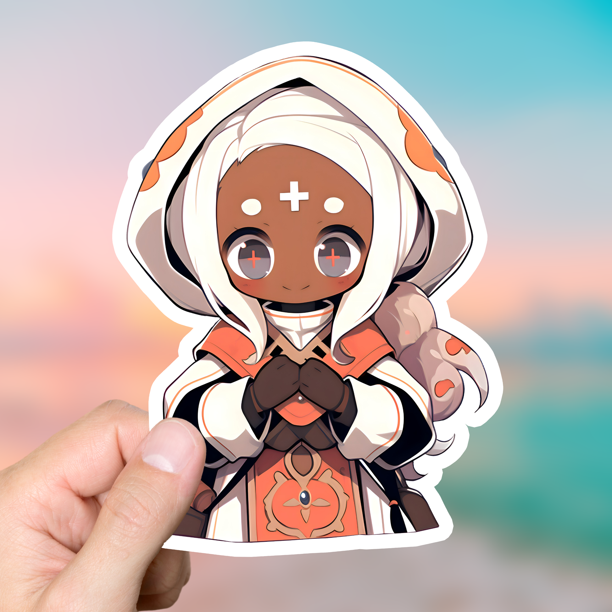 Cute Holy Cleric Lady Sticker