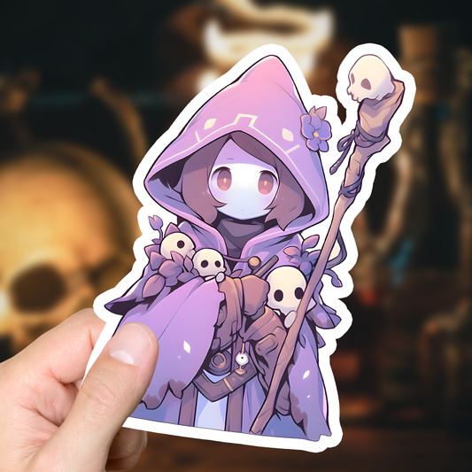 Little Necromancer Mage Sticker