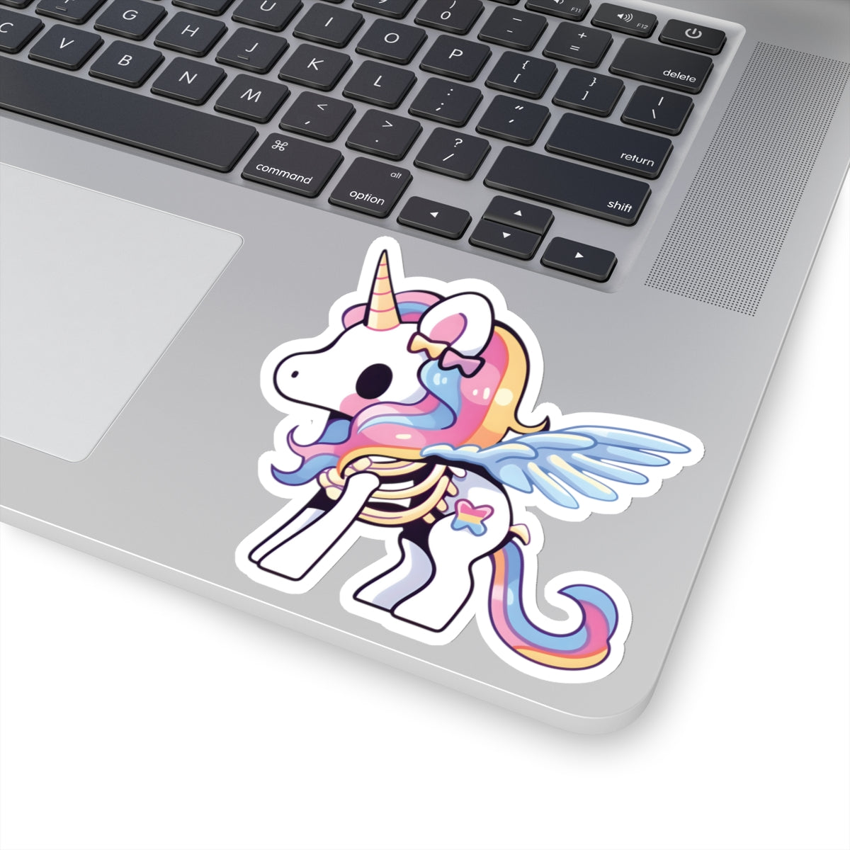 Skeleton Unicorn Goth Sticker