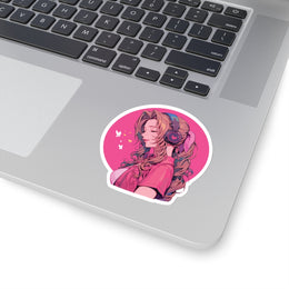 Aerith FF7 Pink Lofi Sticker