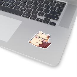 Cute Cat Librarian Sticker