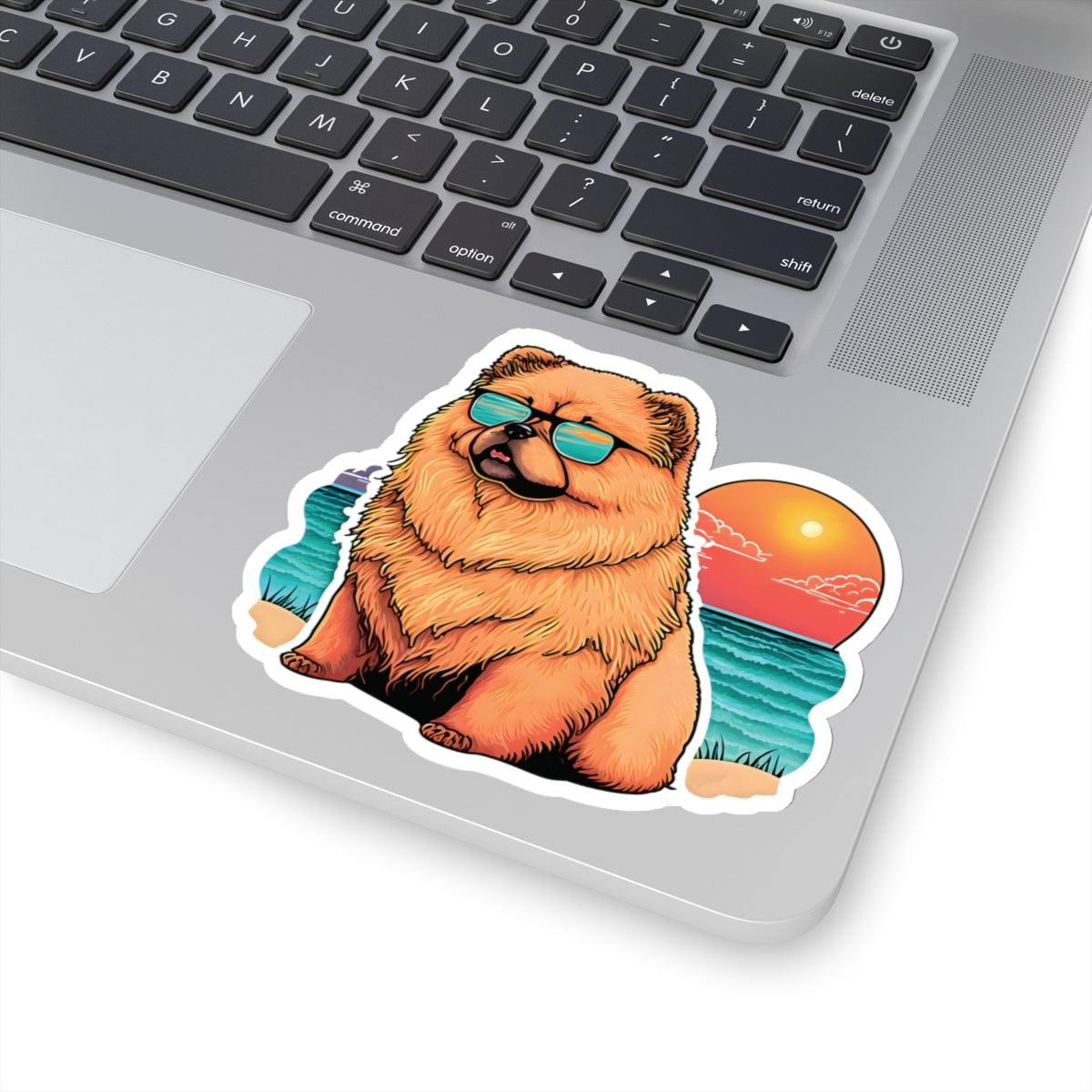 Chow Chow Sunset Beach Sticker