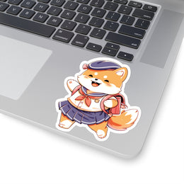 Shiba Inu Preppy Girl Sticker