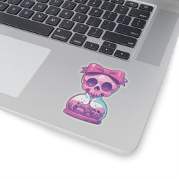 Cute Skull Hourglass Sticker