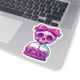 Cute Skull Hourglass Sticker