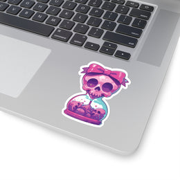 Cute Skull Hourglass Sticker