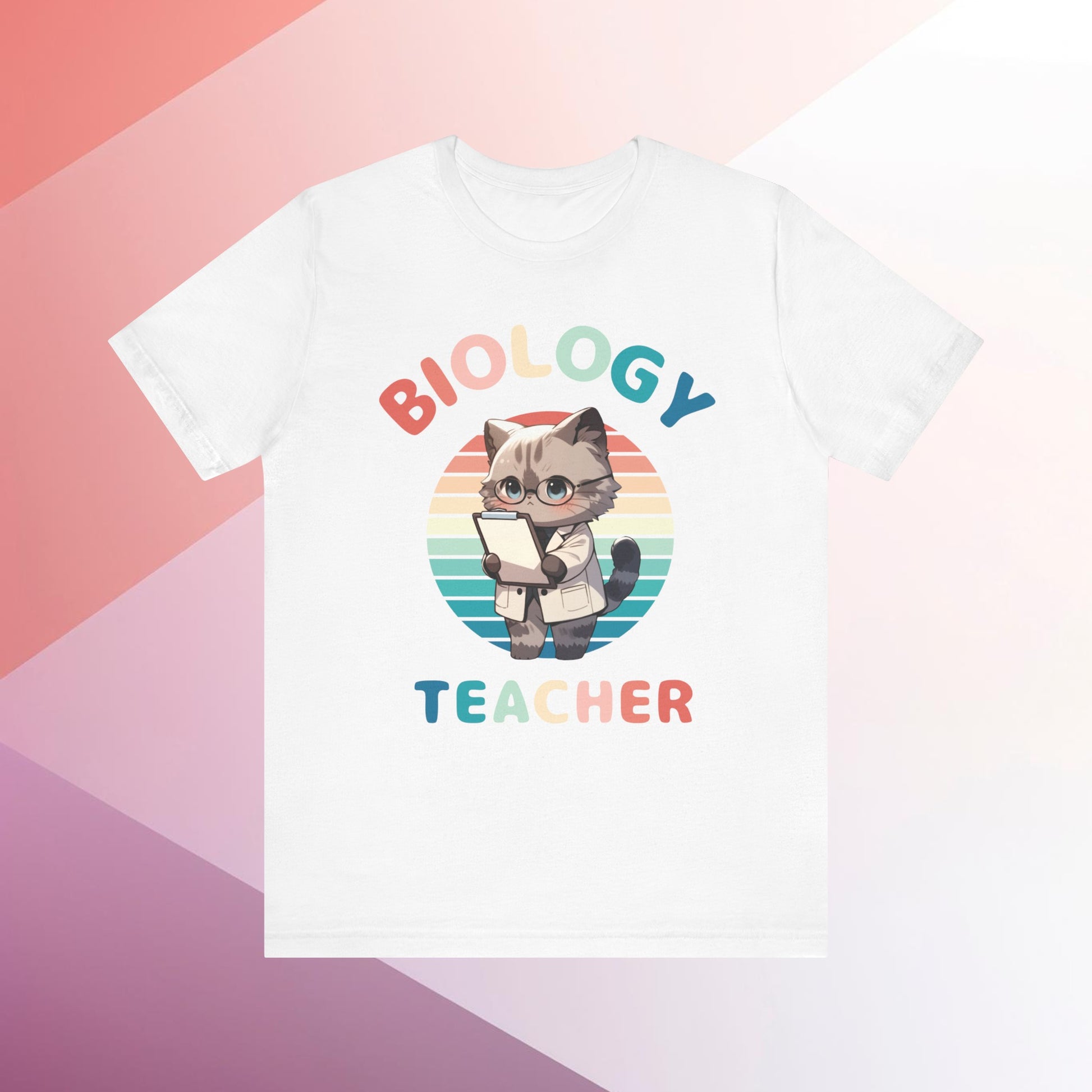 Biology Teacher Scottish Fold Cat Gift T-Shirt