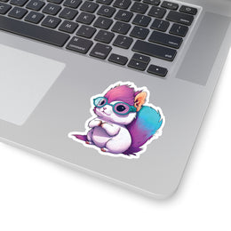 Pastel Squirrel Glasses Sticker