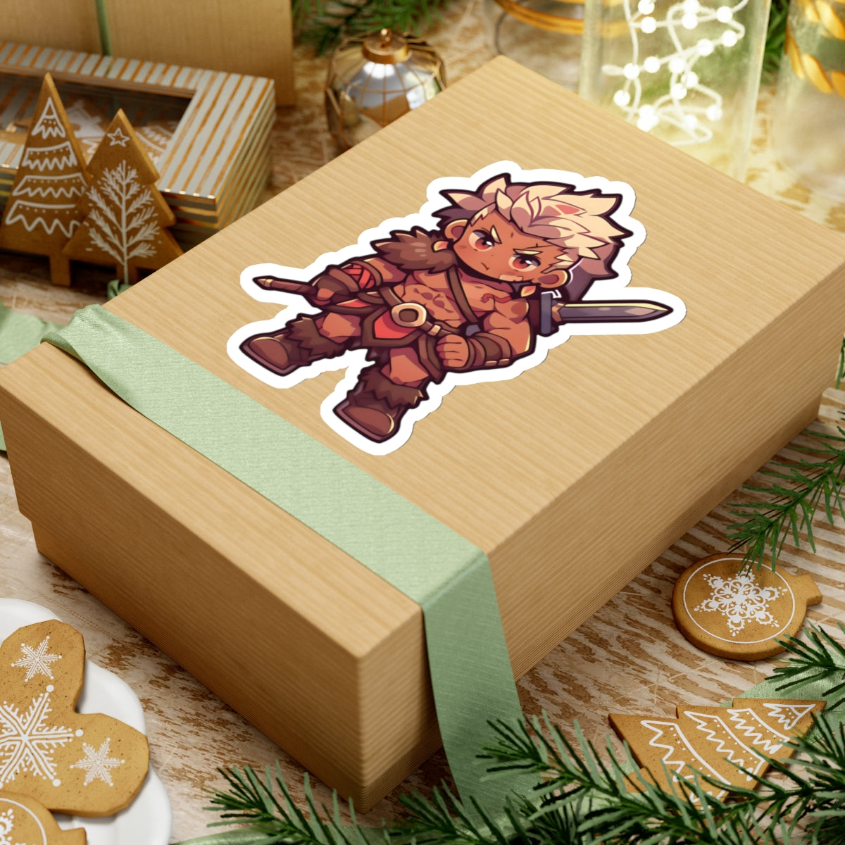 Chibi Barbarian DND Sticker