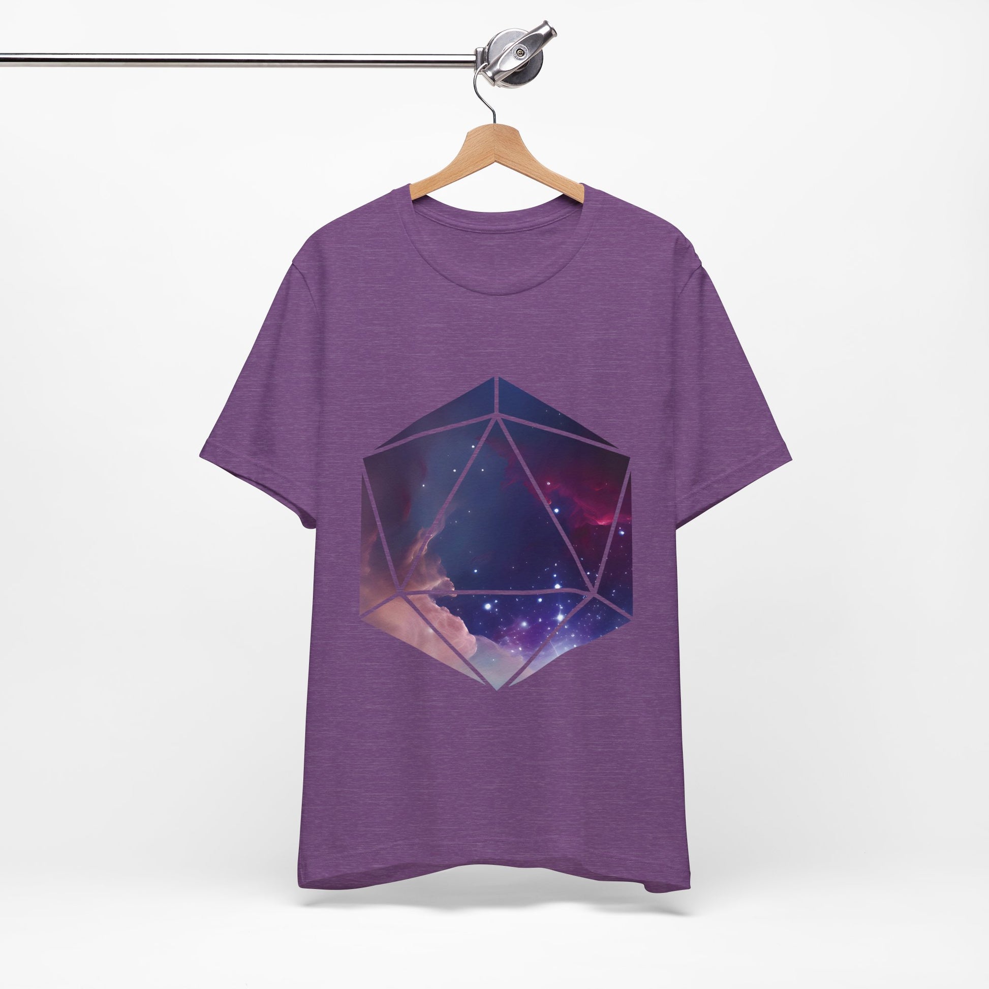 D20 Galaxy Pink Purple Dice T-Shirt