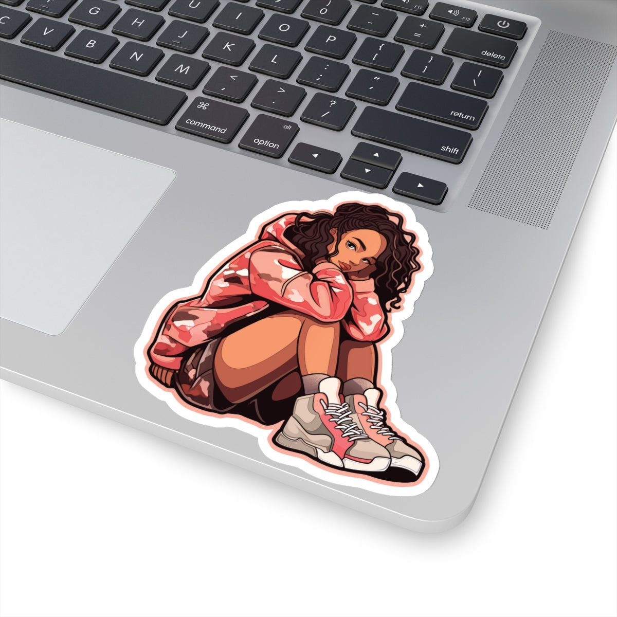 Casual Hoodie Girl Sticker