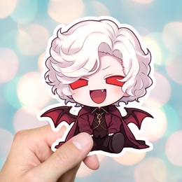 Chibi Vampire Astarion BG3 Sticker