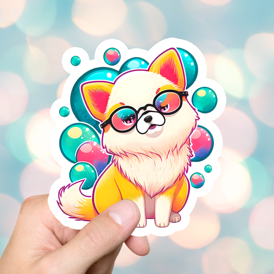 Cute Corgi Bubble Sticker