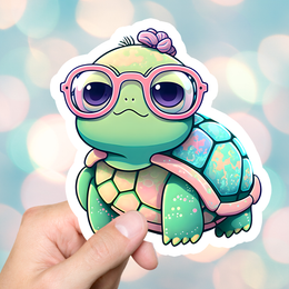 Cute Chibi Turtle Sticker