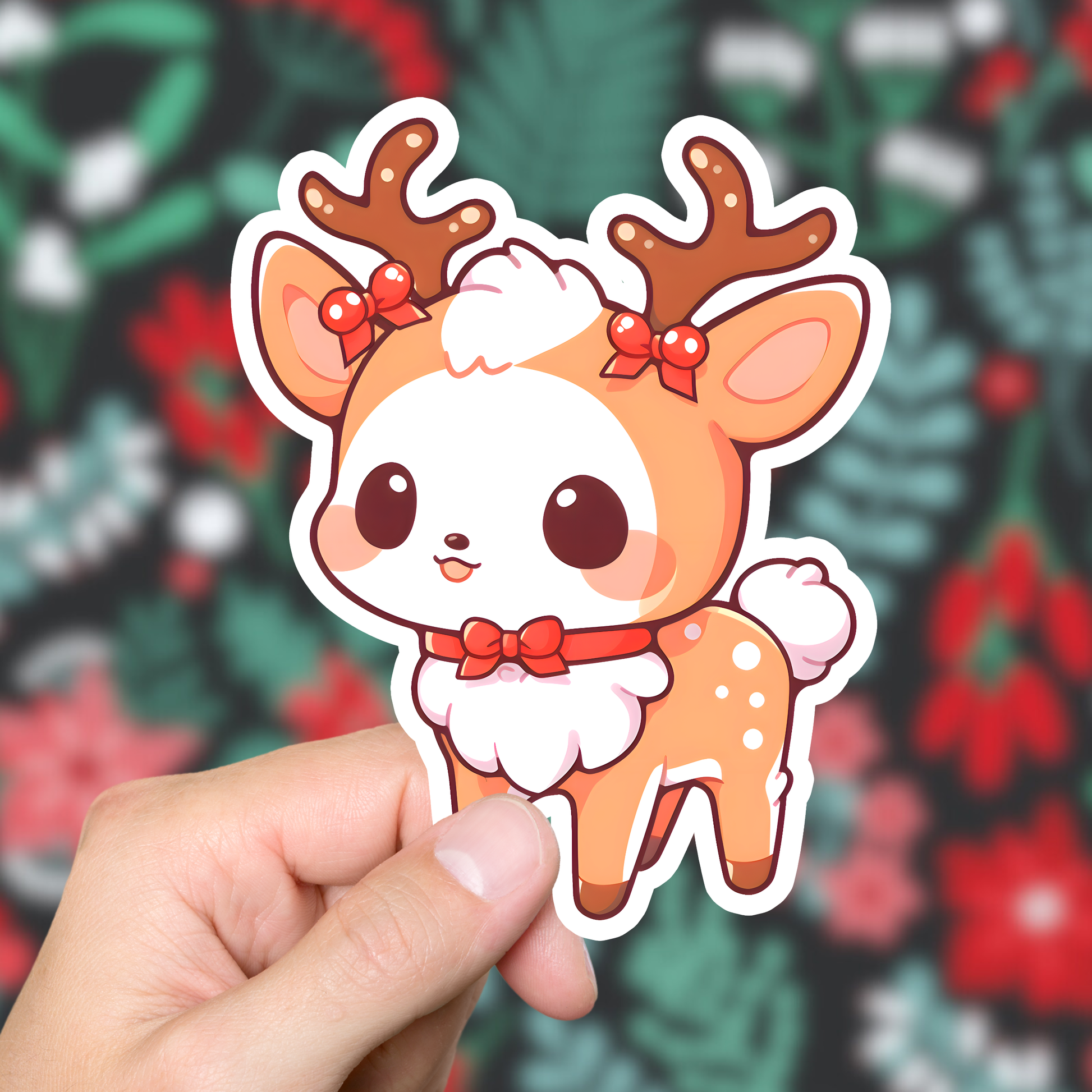 Reindeer Cute Christmas Sticker