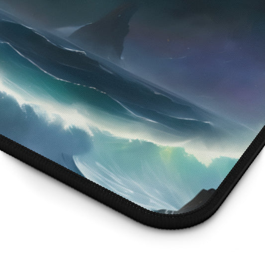 Ship Stormy Sea Desk Mat Gaming Mouse