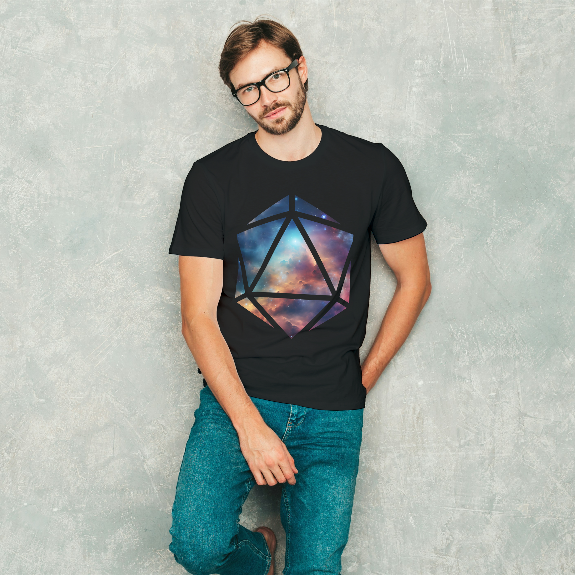 D20 Galaxy Dice Unisex T-Shirt