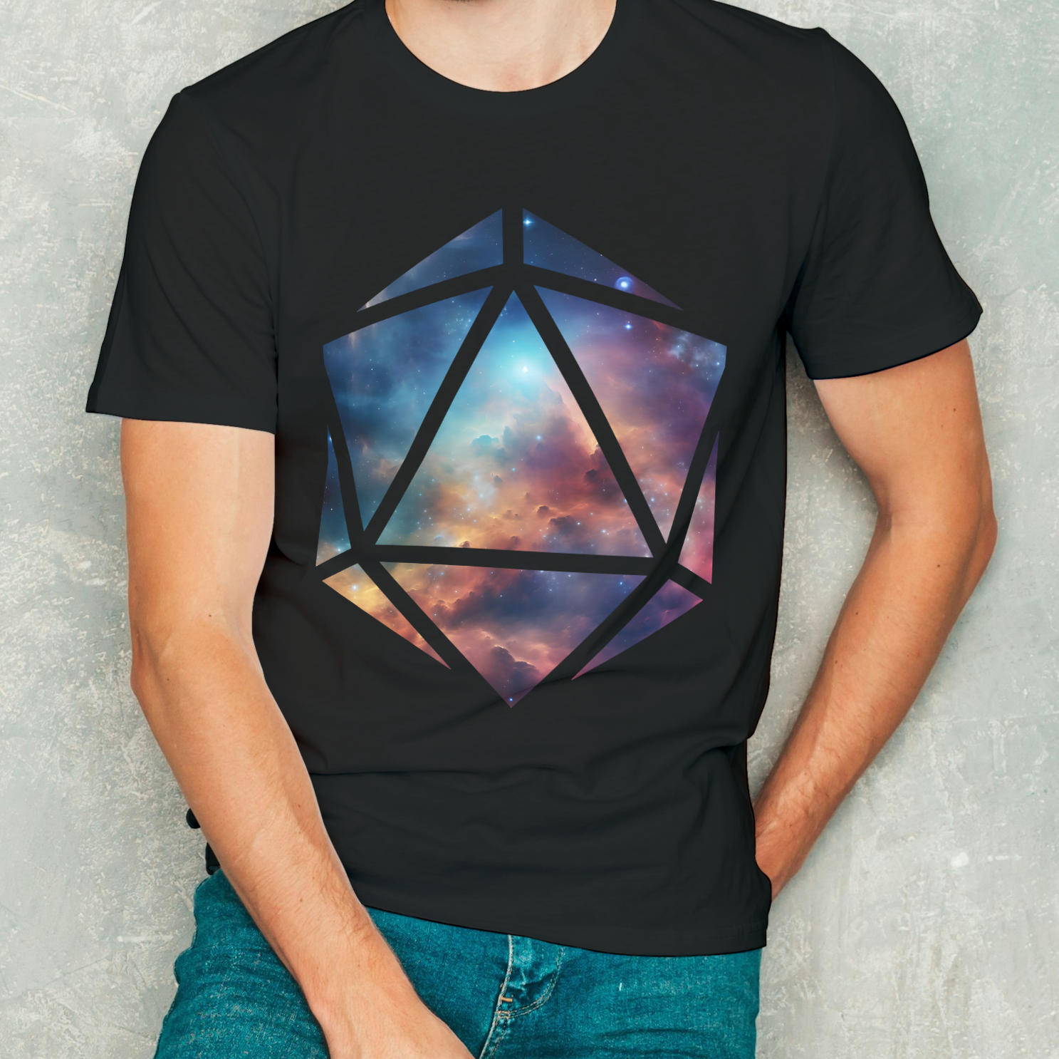 D20 Galaxy Dice Unisex T-Shirt