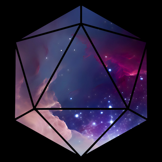 D20 Galaxy Pink Purple Dice T-Shirt