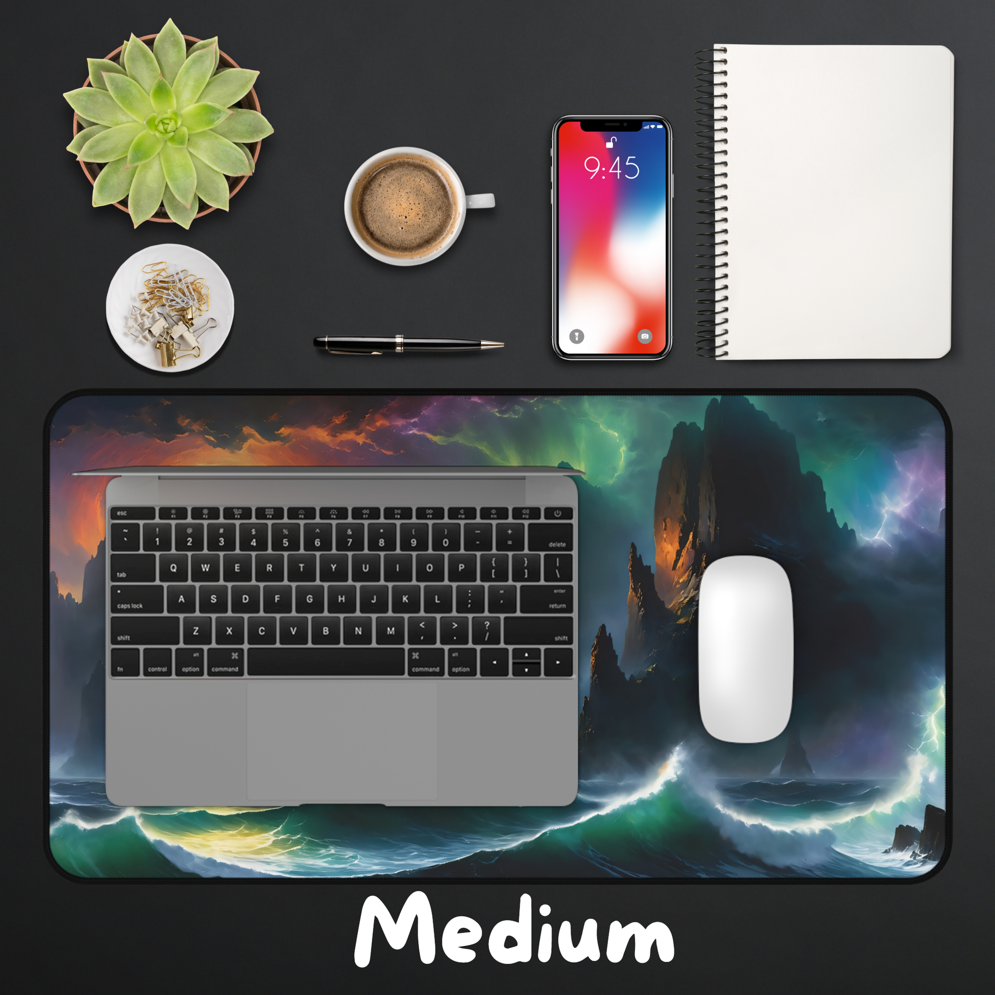 Ship Stormy Sea Desk Mat Gaming Mouse