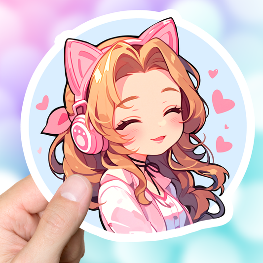 Aerith Gainsborough Lofi Sticker