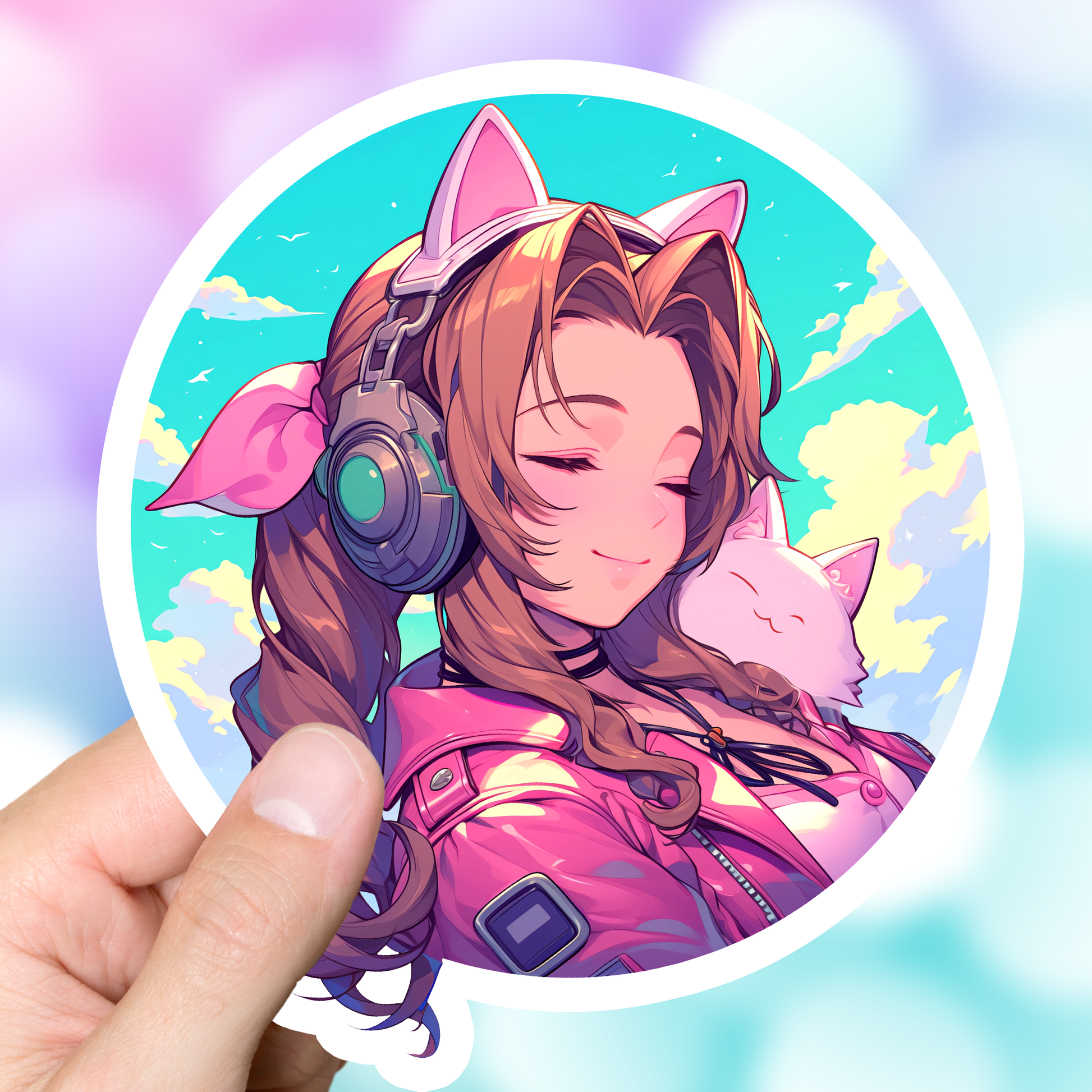 Aerith Gainsborough Lofi Sticker