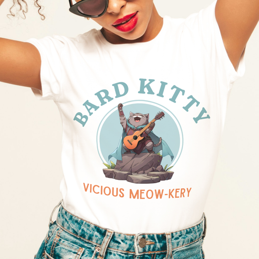 Cat Bard DND T-Shirt Vicious Mockery Shirt