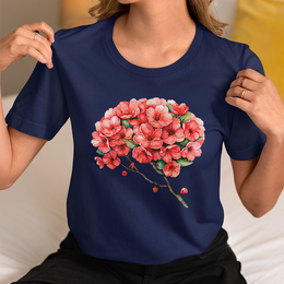 Cherry Blossom Brain Anatomy T-Shirt