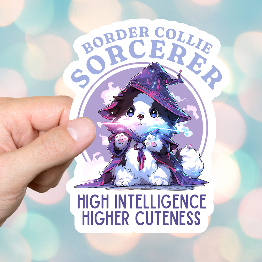 Border Collie DND Sorcerer Sticker