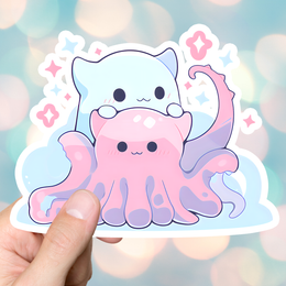 Cute Cthulhu Cat Sticker