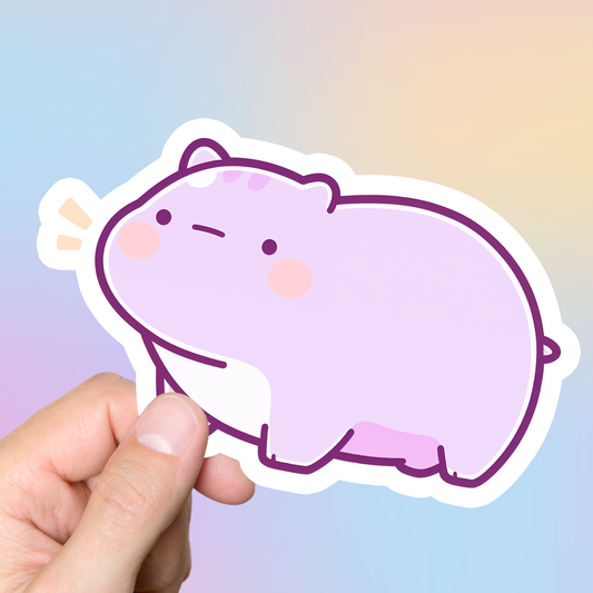 Cute Pastel Hippopotamus Sticker