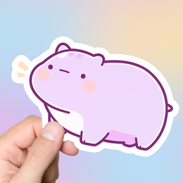 Cute Pastel Hippopotamus Sticker