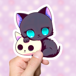 Cute Goth Cat Sticker