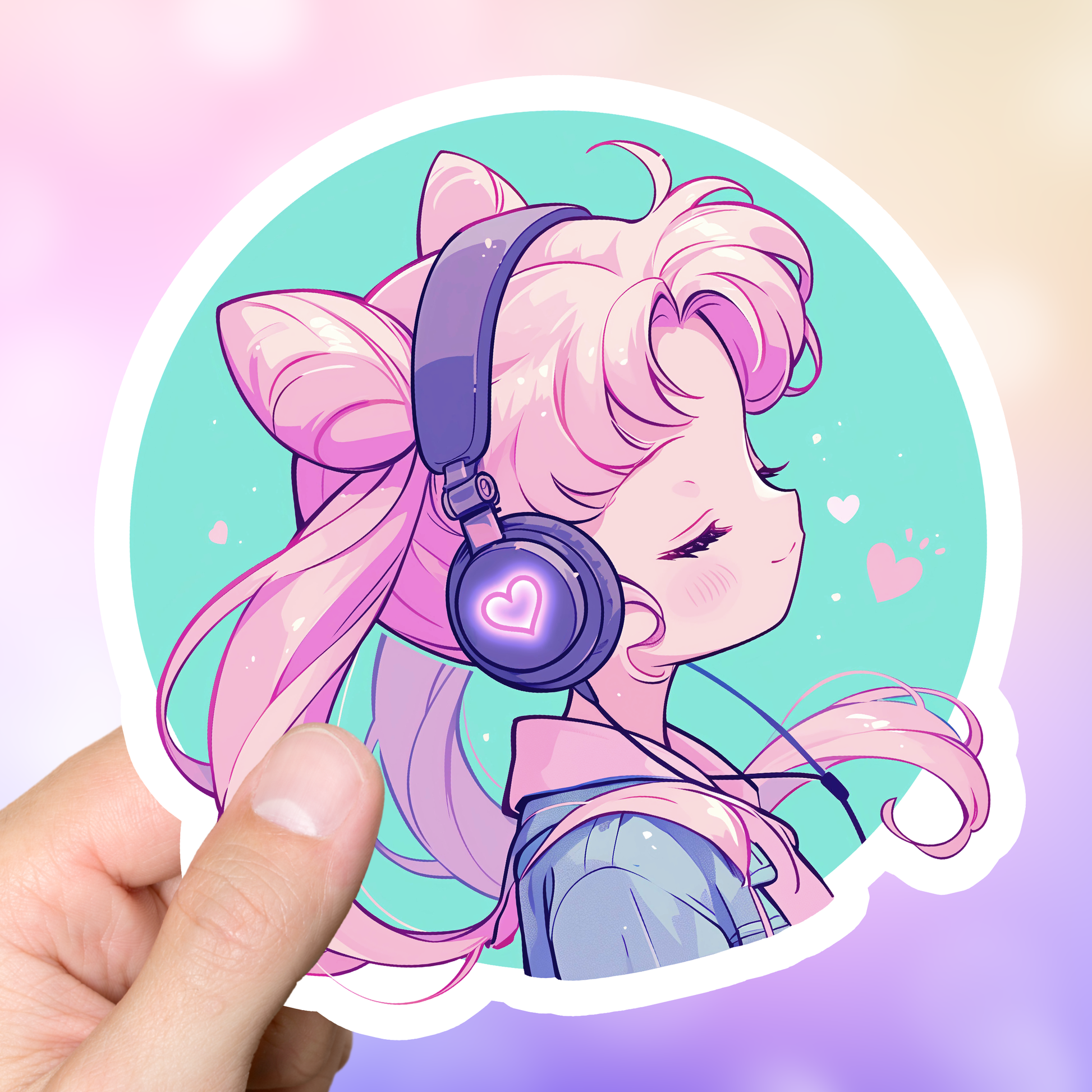 Chibi Usa Lofi Sticker