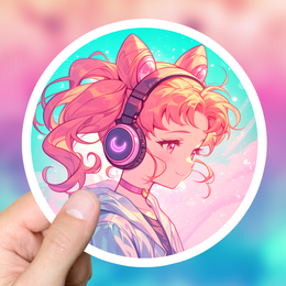 Chibi Usa Kawaii Lofi Sticker