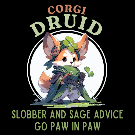 Corgi Druid DND T-Shirt